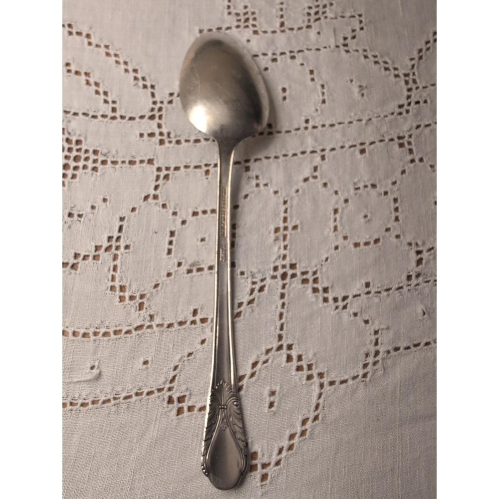William Rogers Mfg. Co. Silver Plate Table Spoon Avalon Cabin 8.5 inch - Picture 5 of 13